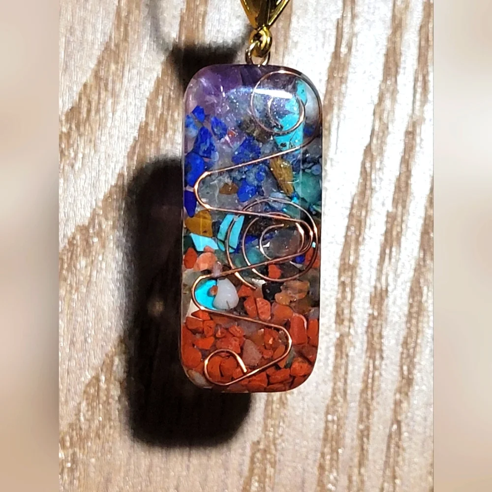 7 Chakra Orgone Energy Healing EMF Protection Pendant Necklace